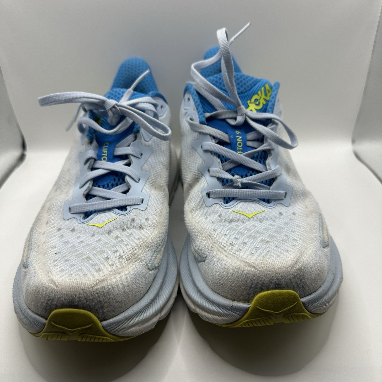 HOKA Clifton 9 Men’s Running Shoes Size 9 D Gray Blue READ thumbnail 3