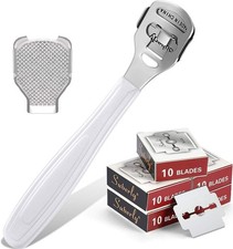 52 Pieces Callus Shaver Set, 50 Replacement Slices Blades 1 Stainless Steel