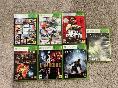 XBOX 360 Game Lot (7 Games) Alien: Isolation/Red Dead Redemption/Halo 4