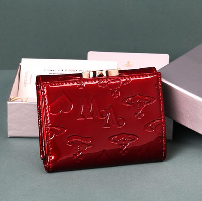 Vivienne Westwood Gamaguchi Trifold Wallet Color Red orb Enamel