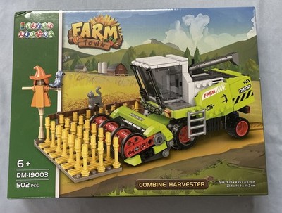Bricks Blocks Farm Town Combine Harvester 502 Pieces. New In Box!!