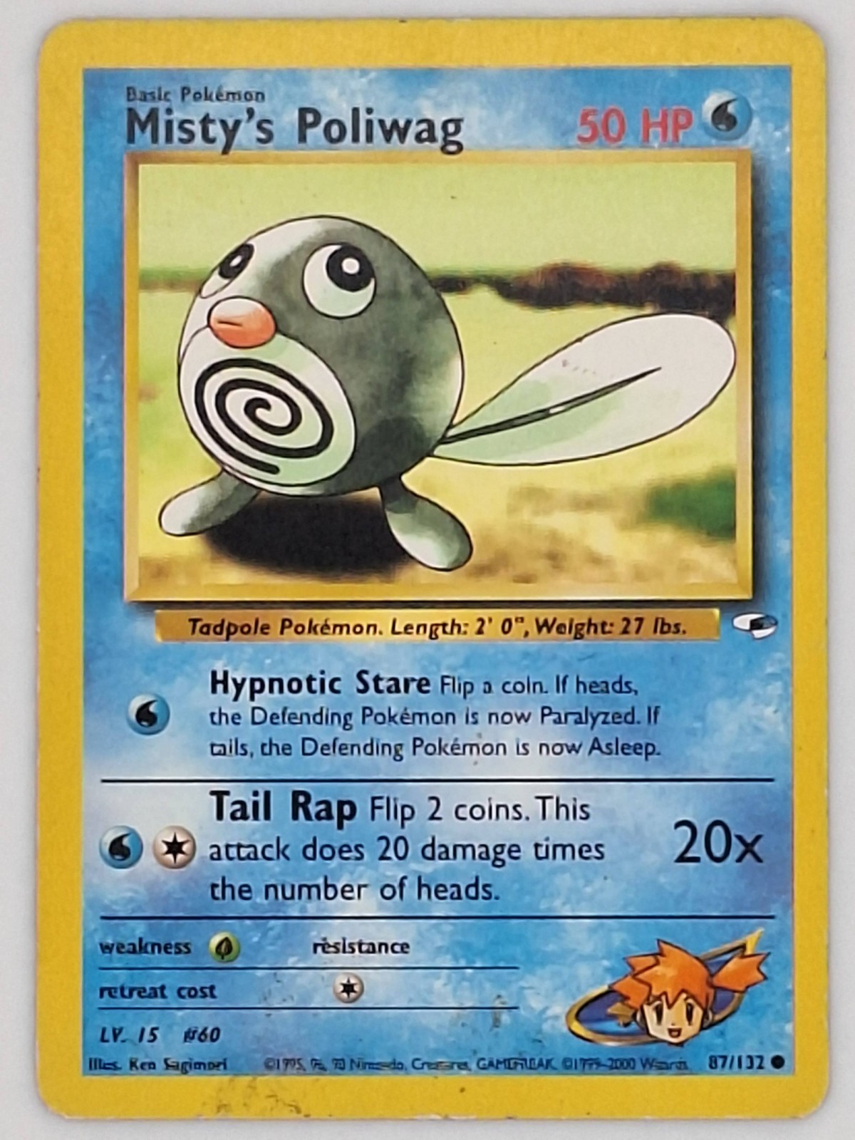 Misty's Poliwag 87/132 Pokemon - Gym Heroes HP