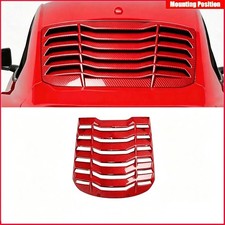 For Ford Red Mustang 24-26 Red Carbon Fiber Tail Rear Window Louver Shutter For Ford Red Mustang 24-26 Red Carbon Fiber Tail Rear Window Louver Shutter