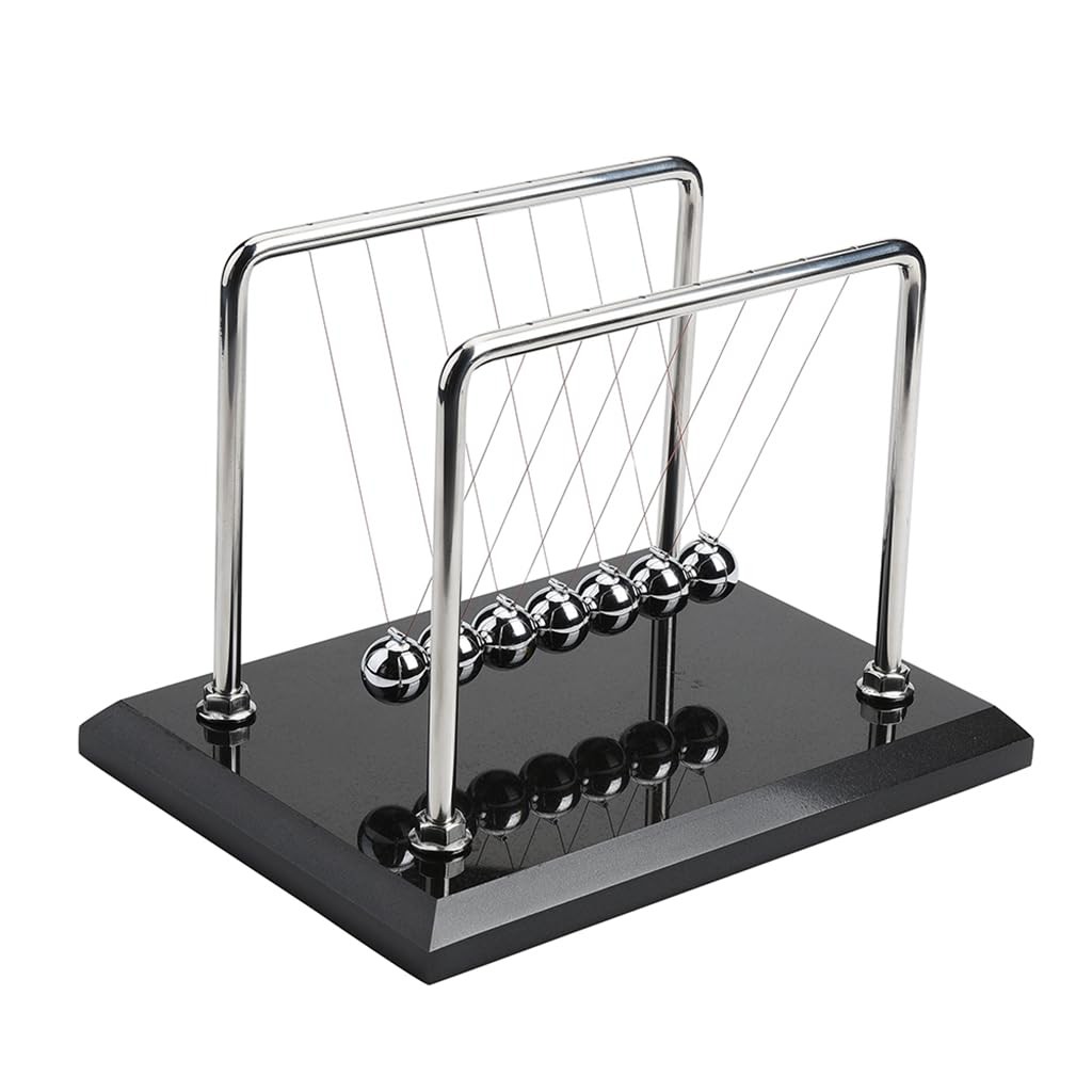 Pendolo di Newton 7 Sfere in Acciaio - Gadget Scrivania e Fisica Classic