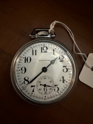 Hamilton 992B Railroad Grade Pocket Watch   Early C-Series 21J 1941 S#C49998