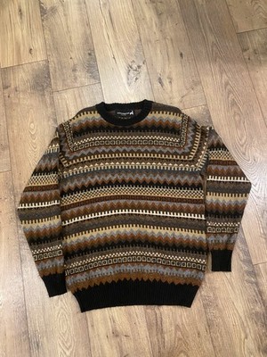 Peruvian Connection Alpaca Wool Knit Multicolor Small/Medium Geometric Artisan