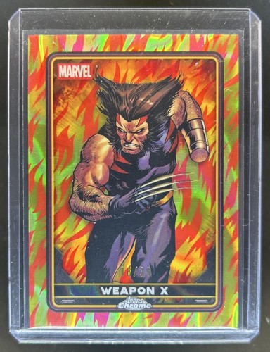 2025 Topps Chrome Deadpool Weapon X Comic Accurate Red & Orange Lava #/39