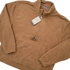 Jordan Essentials Winterized Fleece Half-Zip Sweatshirt L British Tan FD7863-281
