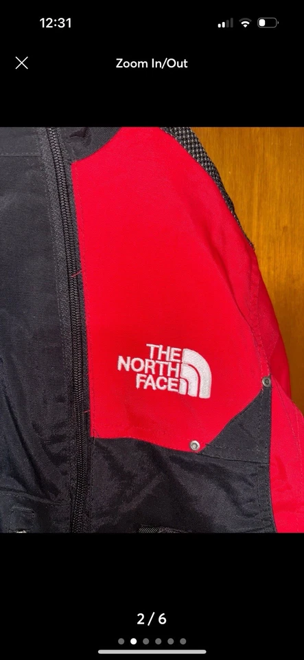 Chaqueta de esquí de snowboard vintage para hombre North Face Steep Tech Scot Schmidt roja talla L Foto 3 de 4