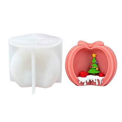 Snake Fruit Christmas Tree Silicone Mold for Soap Holiday Decoration
