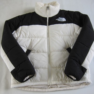 North Face Himalayan Insulated Jacket White Black Puffer Damen M Medium