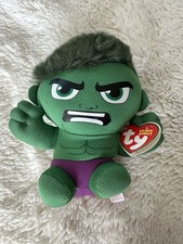 Ty Beanie Babies Baby Hulk Marvel Plush Toy