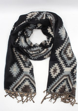 Hand loomed Black Tribal Woolen Shawl