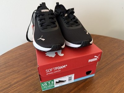 Women Puma Soft Form+ Size 7.5 Black X Pink Runner Sneaker