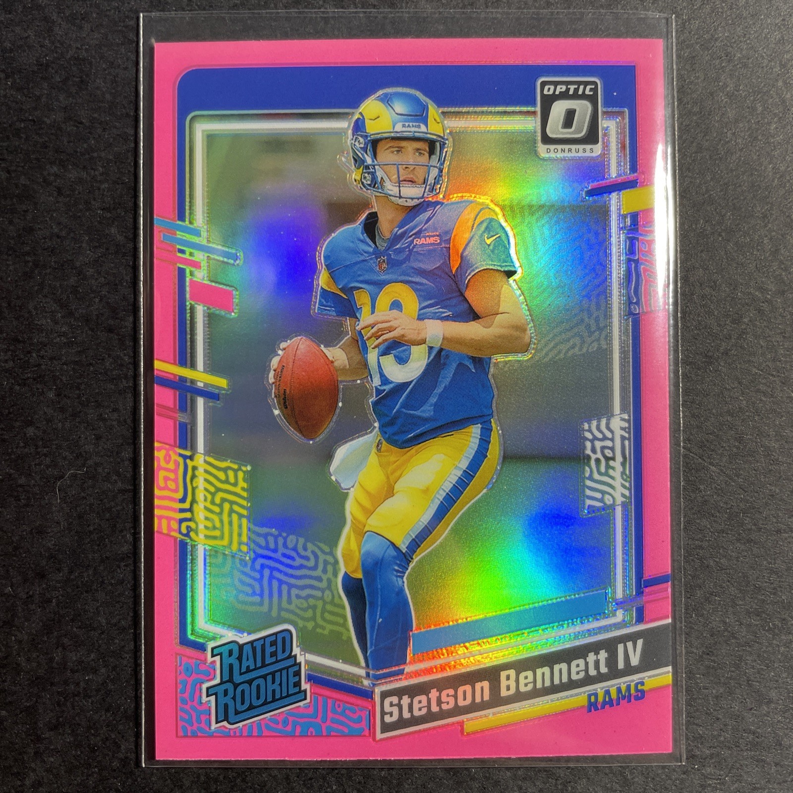 2023 Panini Donruss Optic Pink Prizm #267 Rated Rookie Stetson Bennett IV Rams