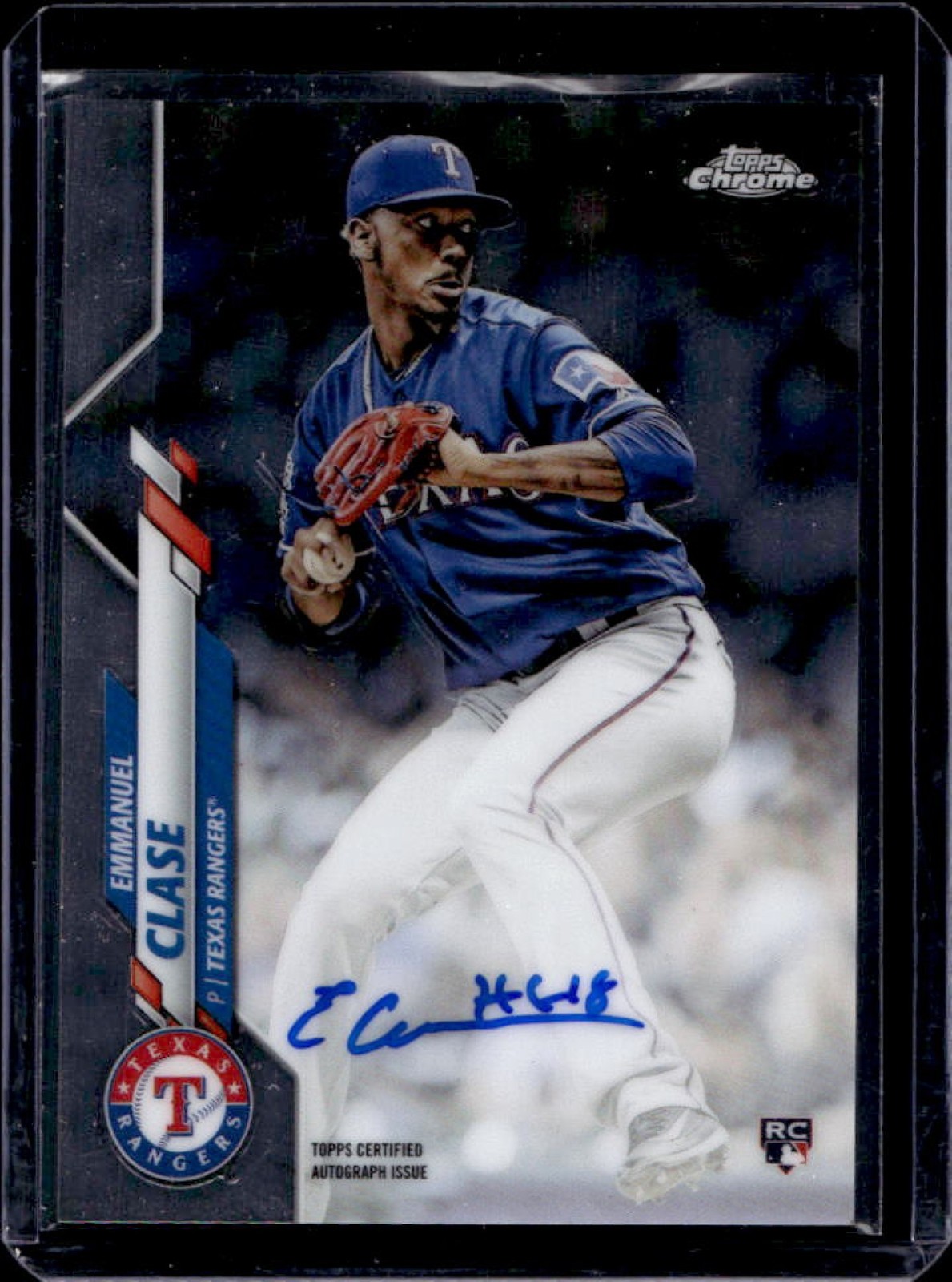 2020 Topps Chrome Emmanuel Clase Auto RC #RA-EC Rangers Rookie