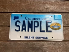 Connecticut Silent Service Sample License  Plate CT CONN