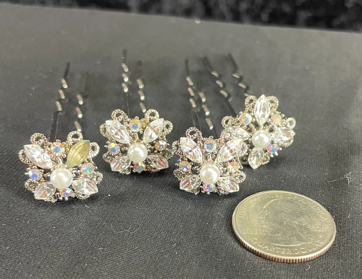 Pearl Silver Bridal Hair Hair Pins for sale | eBay