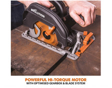 Evolution Power Tools R185CCSX 185mm Circular Saw with 1020mm 3-Piece Track