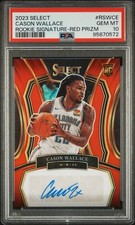 2023-24 Panini Select Cason Wallace Rookie Signature Red 50/99 #RS-WCE PSA 10
