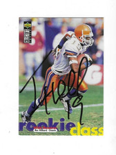 Signed IKE HILLIARD New York Giants 1997 Upper Deck Rookie Class Card #7 w/COA. rookie card picture