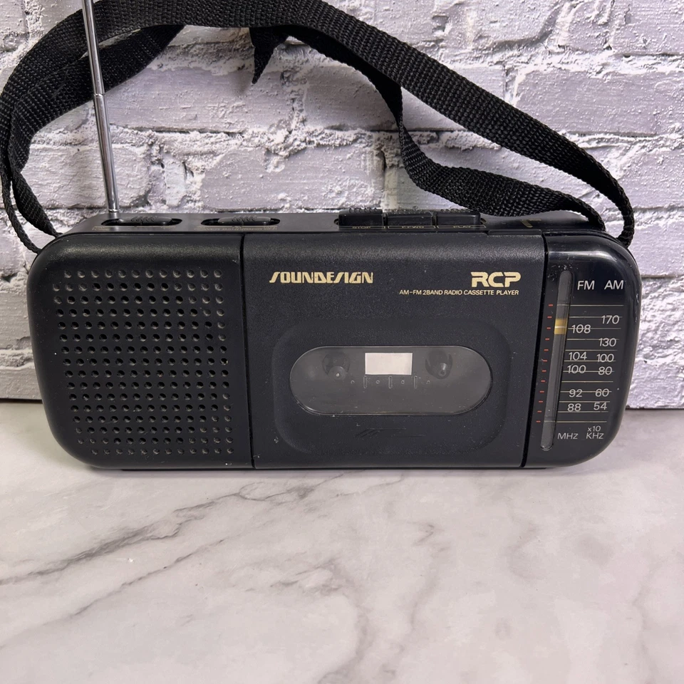 Reproductor de radio AM/FM y casete Soundesign - Probado funcionando ✅ De colección Foto 2 de 4