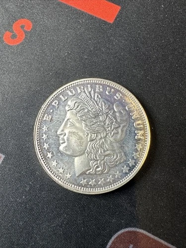 Vintage Morgan 1 Troy Ounce .999 Fine Silver Round Trade Unit 31.1 grams Oz (B)