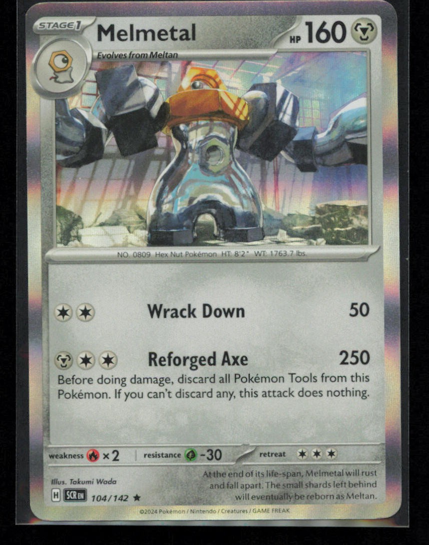 Melmetal 104/142 Pokemon Stellar Crown Rare Near Mint Holo Card NM