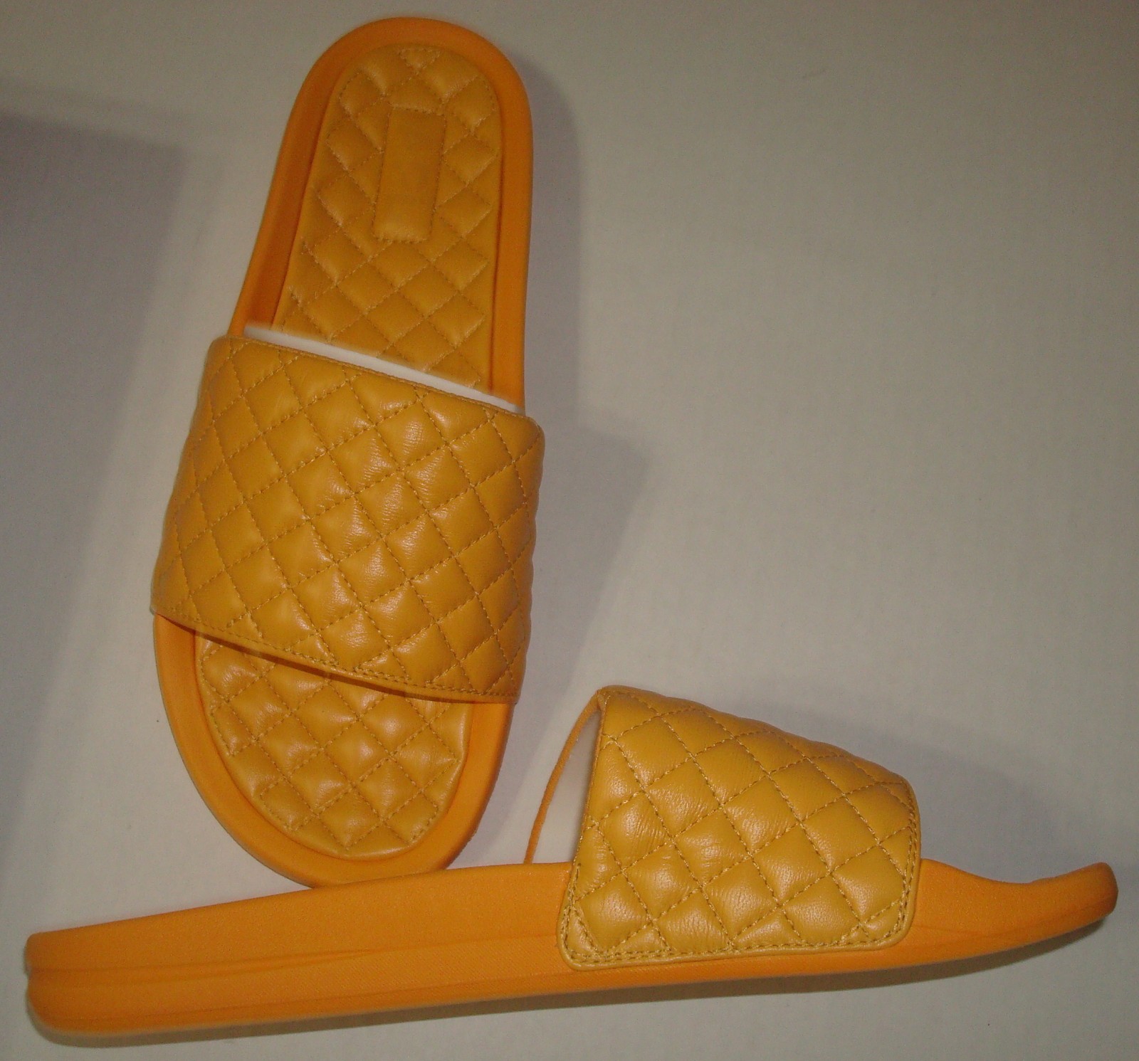 Nuove con scatola APL pelle slide uomo 10 scarpe Lusso arancione mango donna 11 11 5 trapuntate