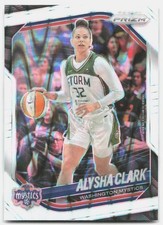 2025 Panini Prizm WNBA #129 Alysha Clark White Seismic Prizms Washington Mystics