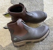 Men’s MUCK BOOTS APEX MID ZIP ANKLE BOOT In Dark Brown Sz 14 NWT NO BOX