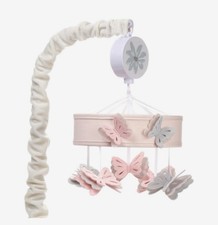 Lambs  Ivy Baby Blooms Pink Butterfly Musical Baby Crib Mobile Soother Toy