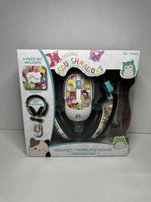 Squishmallow Headsets with Microphone, Wireless Mouse Mousepad Set NIB