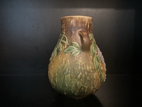 Roseville Wisteria Blue 1933 Vintage Arts and Crafts Pottery Ceramic Vase 631-6 - Picture 2 of 10