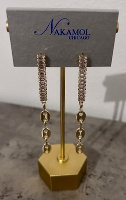 Nakamol Crystal Marin E Link Drop Earrings