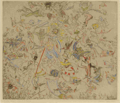 James Ensor Diables Rossant Anges et Archanges : Macabre : Art Print 1888