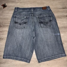 Flypaper Baggy Dark Wash Jorts Sz 38 Y2K Blue Jean Shorts Southpole Ecko 118