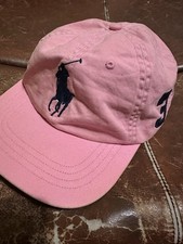 Big Pony POLO Ralph Lauren Hat Cap Pink Logo 3 Strap Back Adjustable Sport Golf