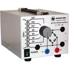 Statron Bench PSU 2-14V 3A 42W 2 Outputs Ideal for Schools