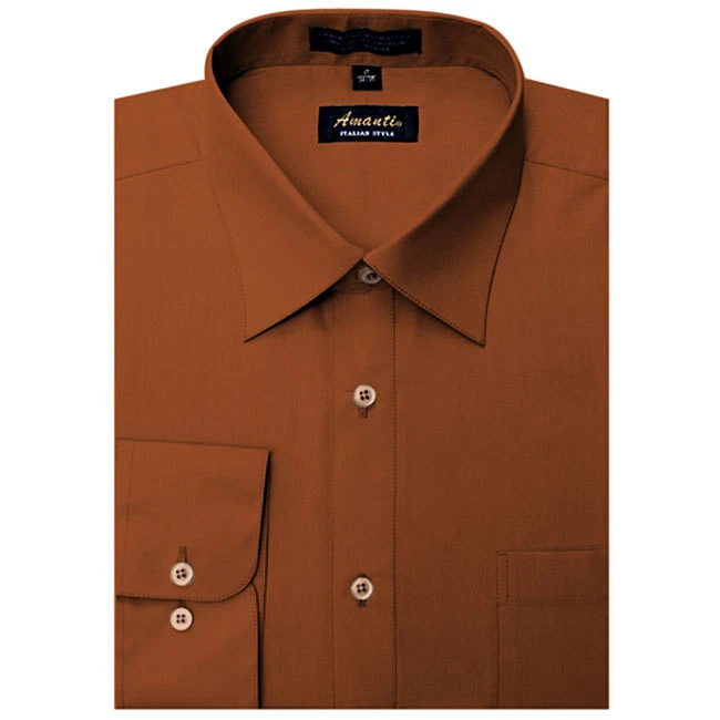 mens brown dress shirt products for sale | eBay