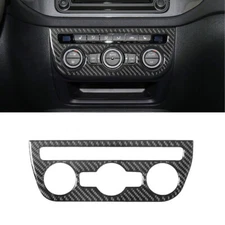 Carbon Fiber Interior Climate Console Cover Trim For Volkswagen Tiguan