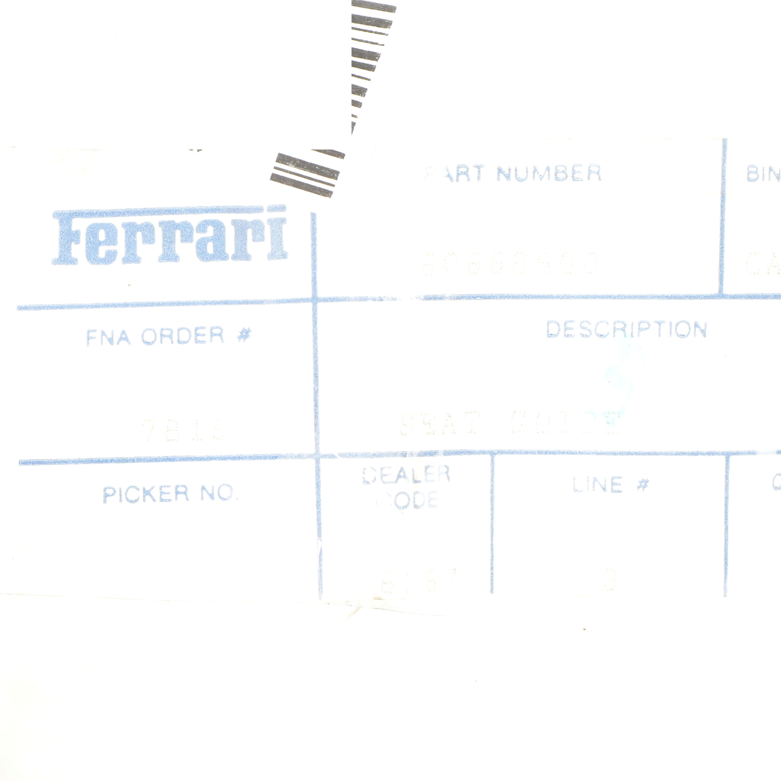 GENUINE FERRARI Mondial 8 Mondial QV Seat Adjustment Rail Runner 60668600