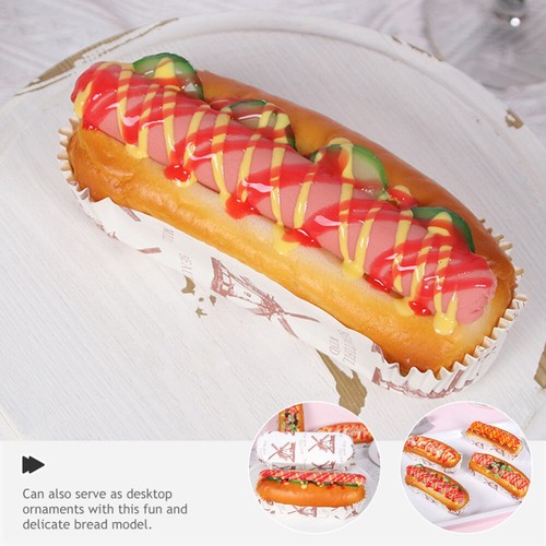 2pcs Simulation Realistic Food Toys Bread Toys Bread Ornaments - Zdjęcie 3 z 12