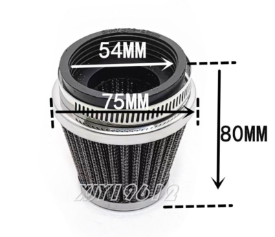 4x 54mm Universal Chrome Air Filter For Motorcycle & ATVs | eBay