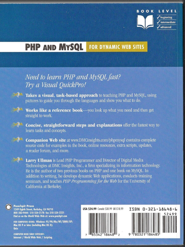 Visual Quickpro Guides: PHP and MySQL for Dynamic Web Sites : Visual ...