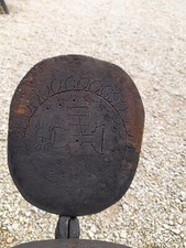 moule à ostie / gaufres 18ème siècle armoirie  ancien grenier