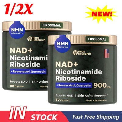 Nicotinamide Riboside+/Resveratrol NAD+ Supplement 900mg Anti-Aging /(1/2X)