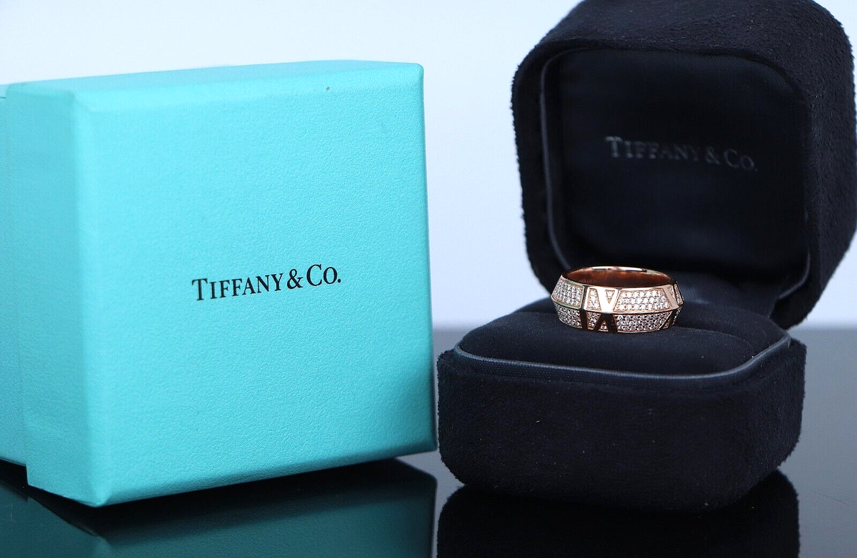 $10800 Tiffany Co 18k Rose Gold 7.5mm Atlas X Closed Roman
