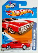 Hot Wheels '71 Dodge Charger #085 HW '12 Muscle Mania 5/10 Red VHTF!