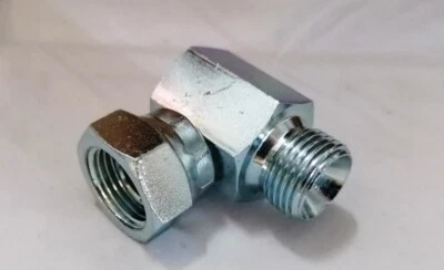 Hydraulic Bsp male / female swivel Compact 90 deg Equal Steel Elbow, Parquip.